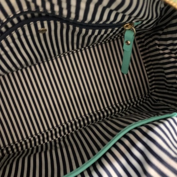 Kate spade turquoise blue satchel purse - Picture 3 of 10